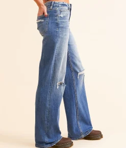 Jeans|Bottoms | Flying Monkey Baggy Wide Leg Stretch Jean Telescope