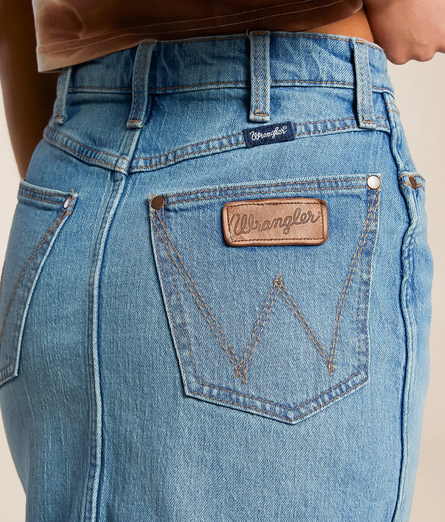 Bottoms | Wrangler® Bailey High Rise Denim Stretch Skirt River