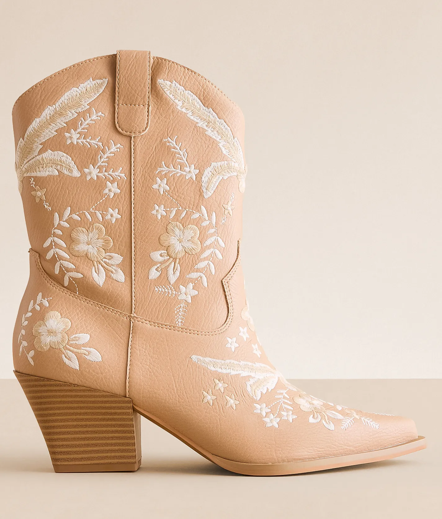 Shoes | Oasis Society Bailey Western Ankle Boot Apricot