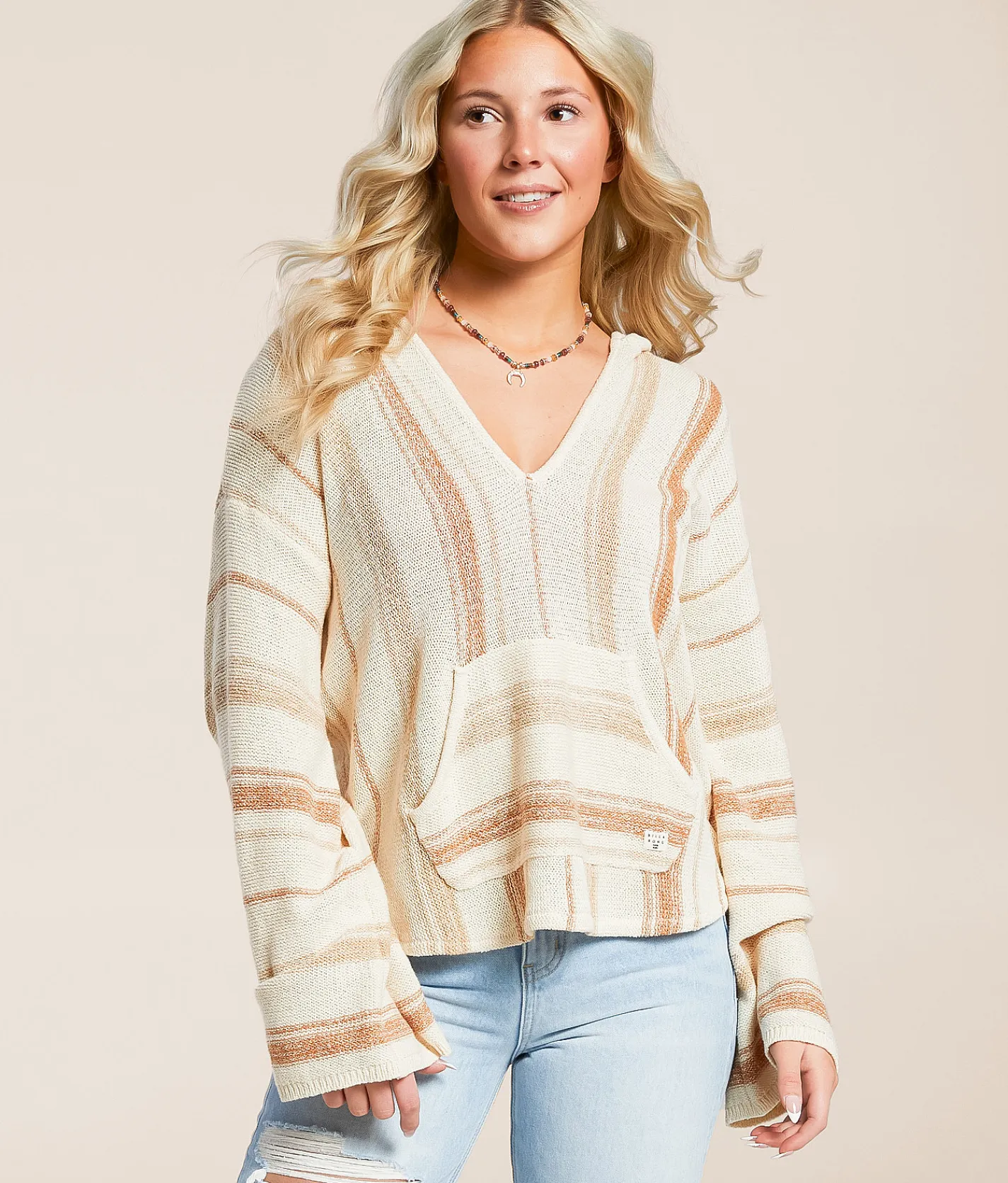Billabong Baja Beach Hoodie Khaki New