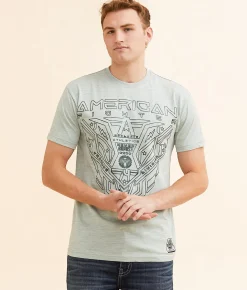 Graphic T-Shirts | American Fighter Ballard T-Shirt Iceberg Green Zephyr Blue