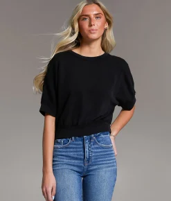 Tops | BKE Banded Top Washed Black