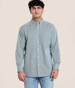 Tops | Ariat Banner Classic Shirt Aqua Blue