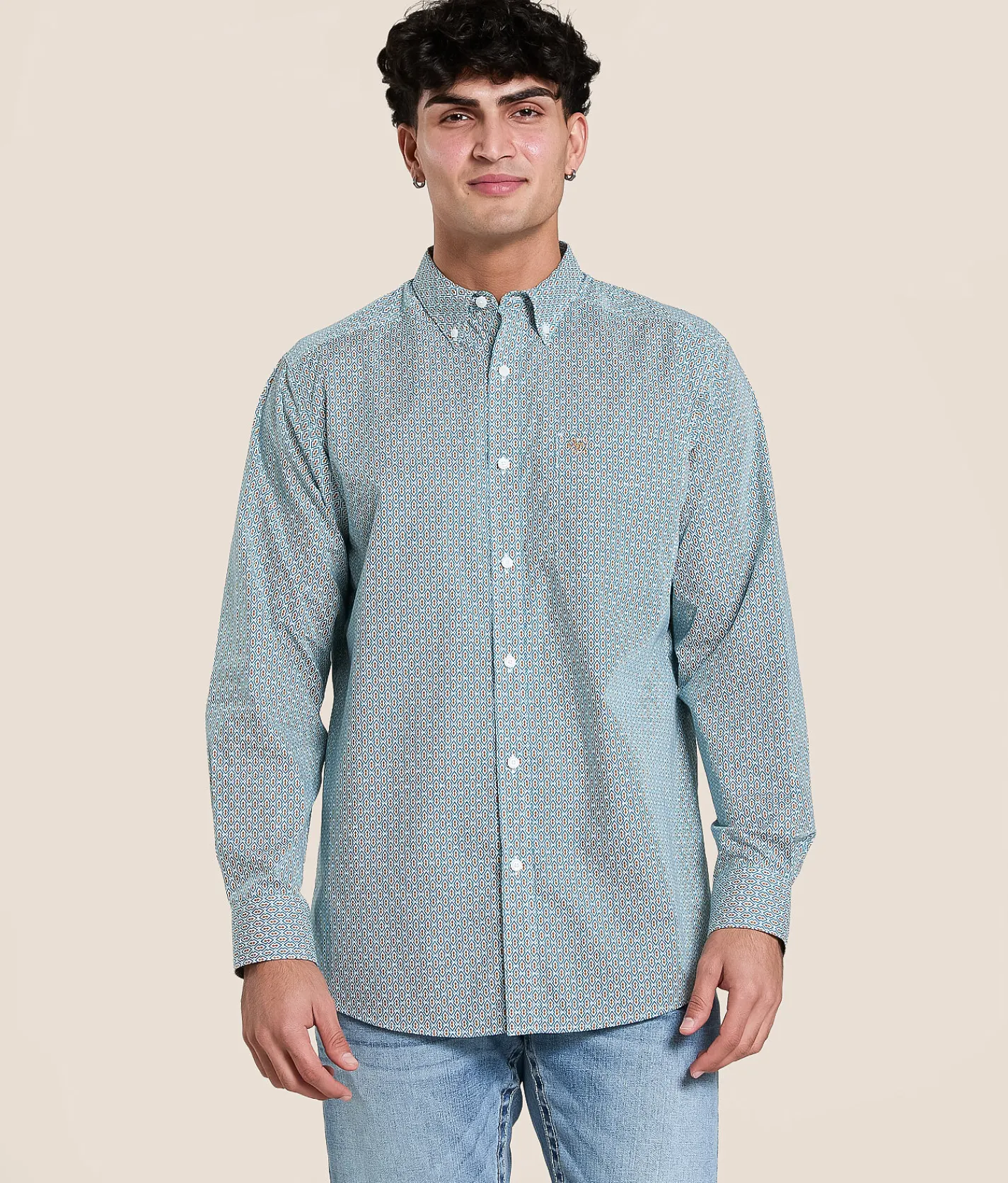 Tops | Ariat Banner Classic Shirt Aqua Blue