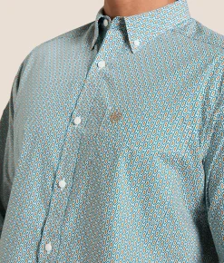 Tops | Ariat Banner Classic Shirt Aqua Blue