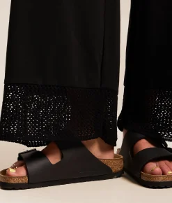 Bottoms | Z Supply Banyan Cropped Wide Leg Pant Black