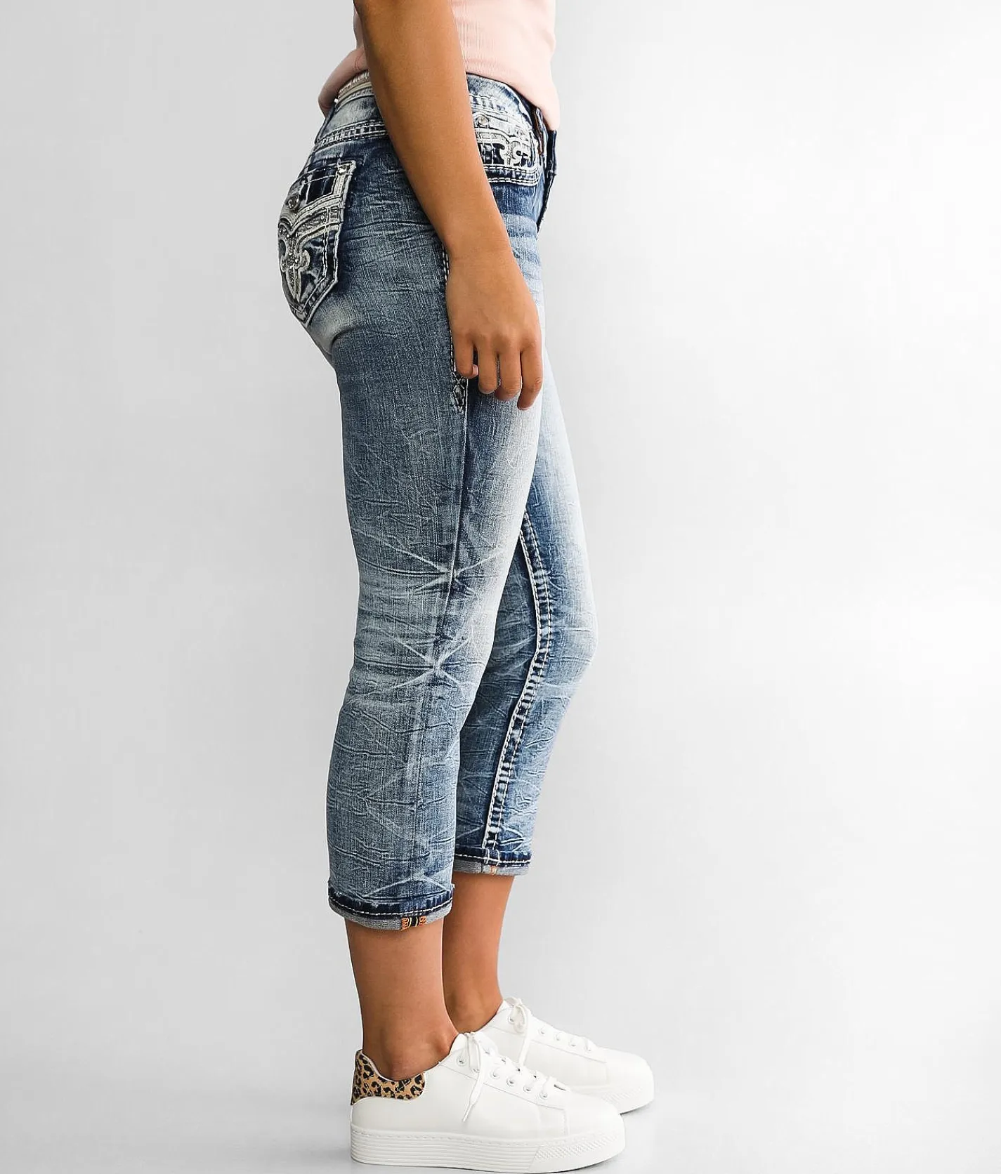 Rock Revival Barbra Easy Stretch Capri Jean Barbra EC211 Online