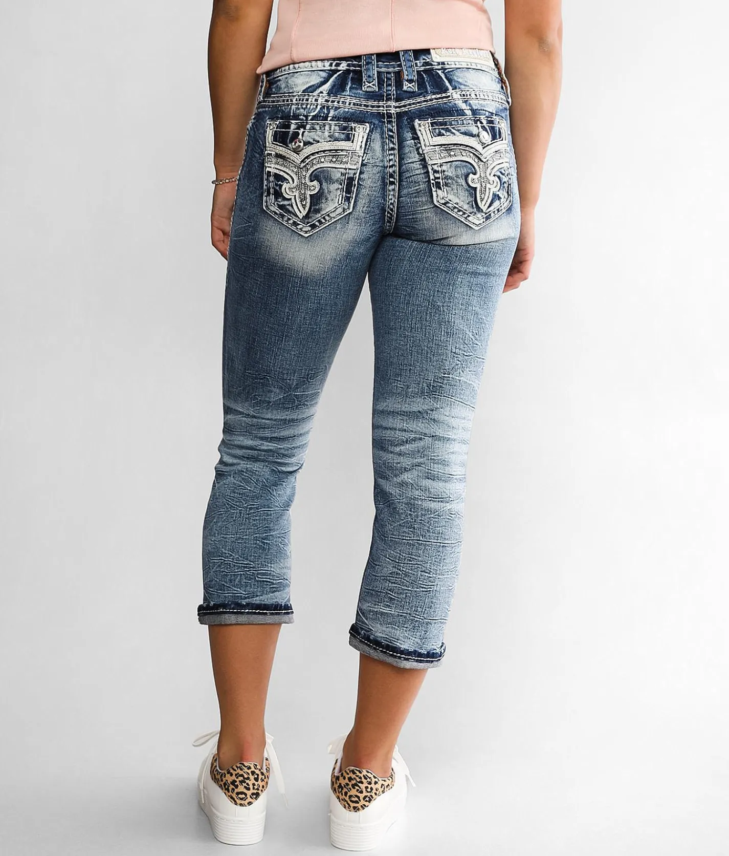 Rock Revival Barbra Easy Stretch Capri Jean Barbra EC211 Online