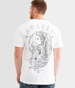 Graphic T-Shirts | Sullen Barbwire Angel T-Shirt White