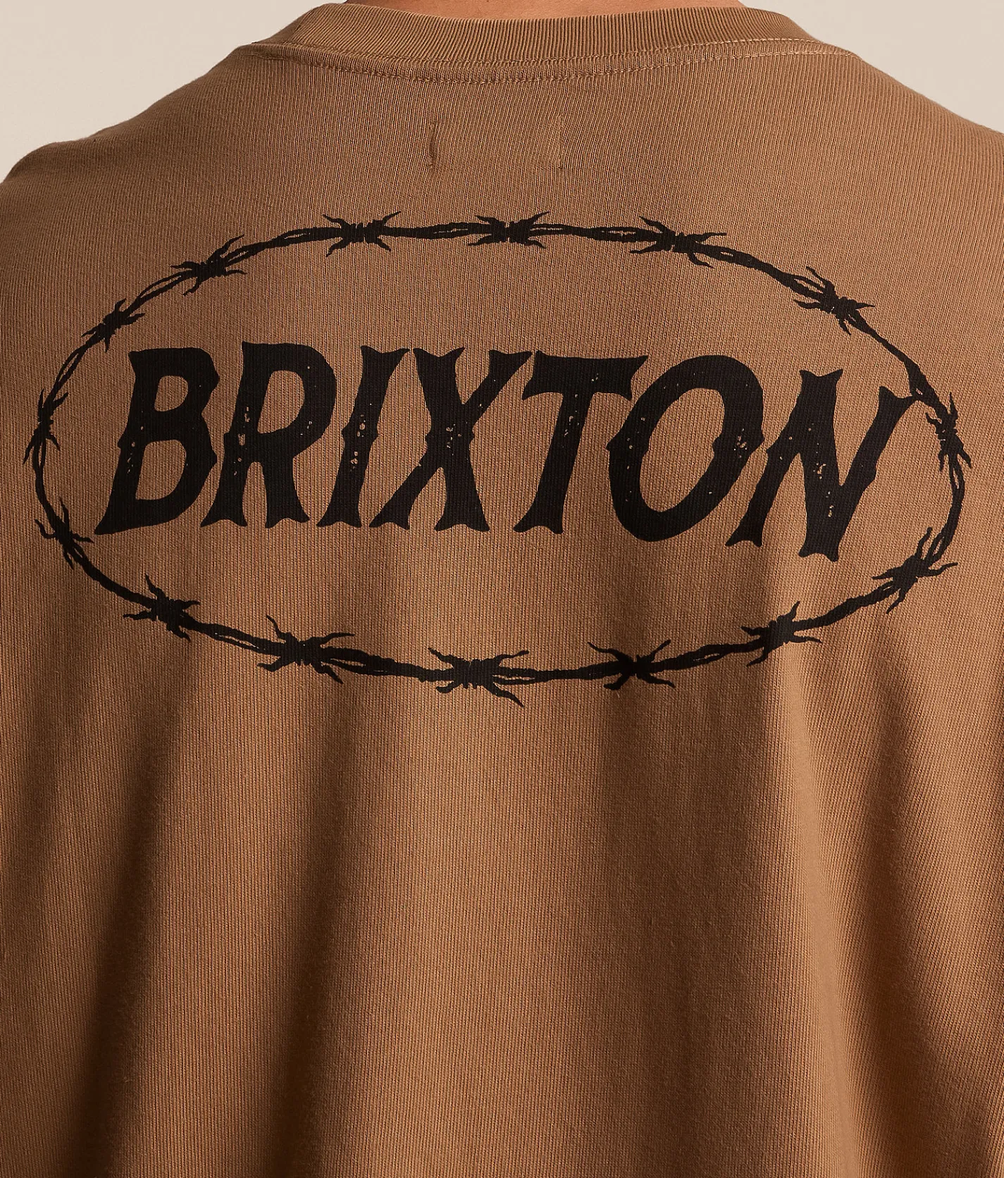 Tops|Graphic T-Shirts | Brixton Barb Wire T-Shirt Tigers Eye Black