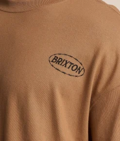 Tops|Graphic T-Shirts | Brixton Barb Wire T-Shirt Tigers Eye Black