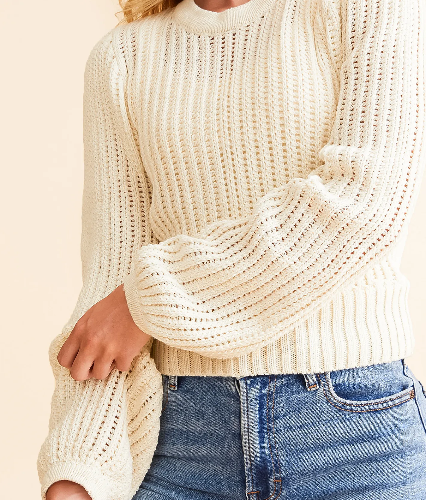 Z Supply Bardot Cropped Sweater Sea Salt New
