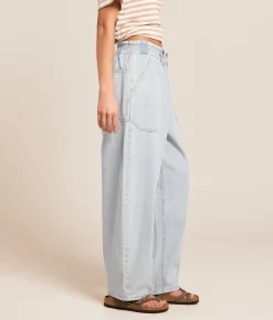 Jeans|Bottoms | Very J Barrel Chambray Pull On Jean Lt Indigo
