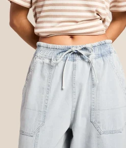 Jeans|Bottoms | Very J Barrel Chambray Pull On Jean Lt Indigo
