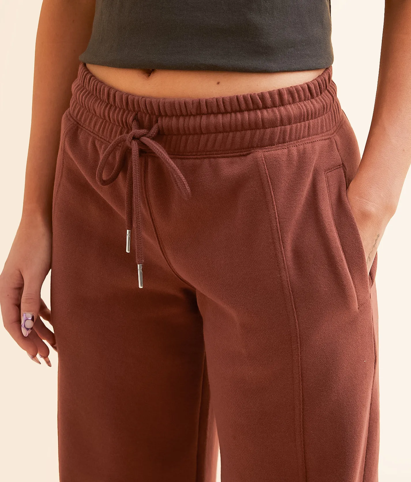 Gilded Intent Barrel Knit Sweatpant Cinnamon Spice