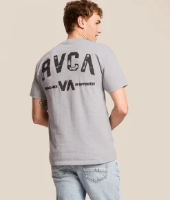RVCA Bar Ticket T-Shirt Heather Grey Hot