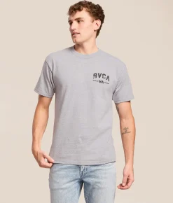 RVCA Bar Ticket T-Shirt Heather Grey Hot
