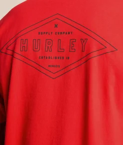 Hurley Base T-Shirt Fuji Red New
