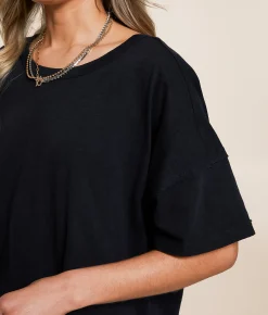 Double Zero Basic Oversized T-Shirt Whip Cream Hot