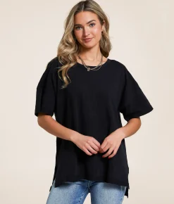 Double Zero Basic Oversized T-Shirt Whip Cream Hot