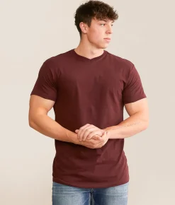 BKE Basic T-Shirt Burgundy Outlet