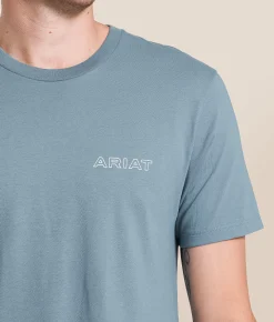 Ariat Basis Serape T-Shirt Light Denim Sale