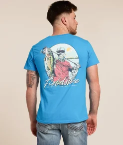 Fieldstone Bass Fisherman T-Shirt Royal Caribe Best