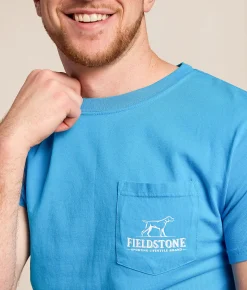 Fieldstone Bass Fisherman T-Shirt Royal Caribe Best