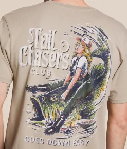 Tops|Graphic T-Shirts | Tail Chasers Club Bass Girl T-Shirt Peyote