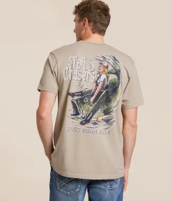 Tops|Graphic T-Shirts | Tail Chasers Club Bass Girl T-Shirt Peyote