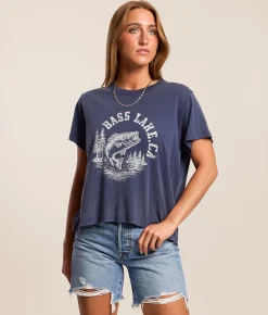 The Laundry Room Bass Lake T-Shirt Navy Outlet