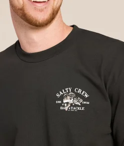 Tops|Graphic T-Shirts | Salty Crew Bass Man T-Shirt Vintage Black