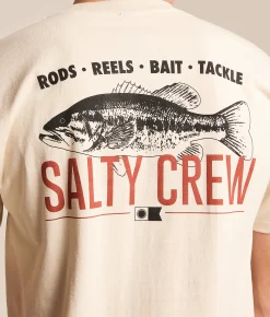 Salty Crew Bass Sign T-Shirt Cream New