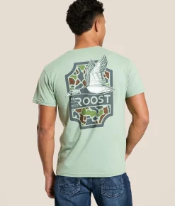 Roost Waterfowl Camo Shield T-Shirt Bay Hot