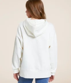 Modish Rebel Bay City Michigan Hooded Sweatshirt Marshmallow New