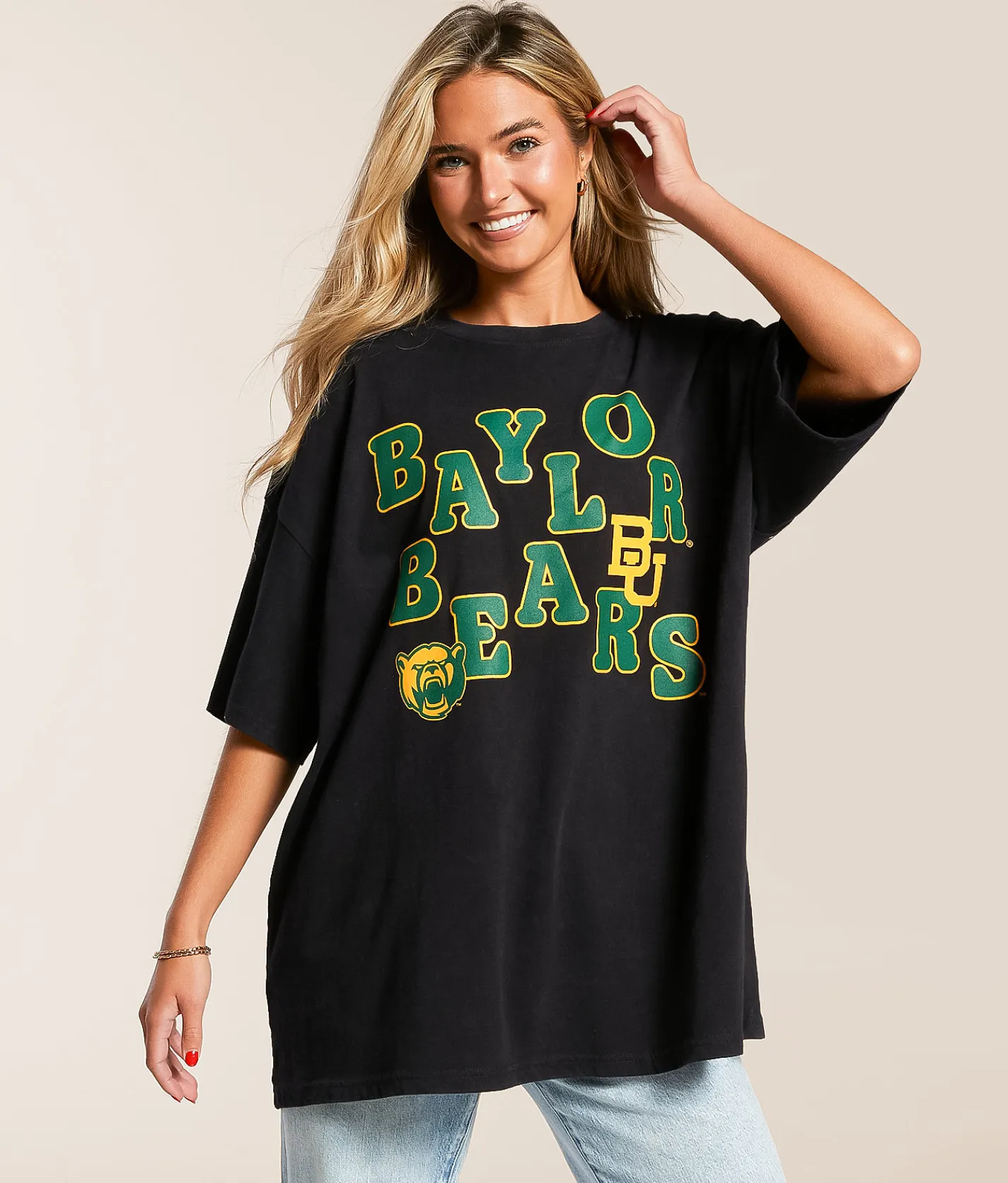 Gameday SOCIAL® Baylor Bears Oversized T-Shirt Black Best