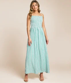 Z Supply Bayside Striped Midi Dress La Palma