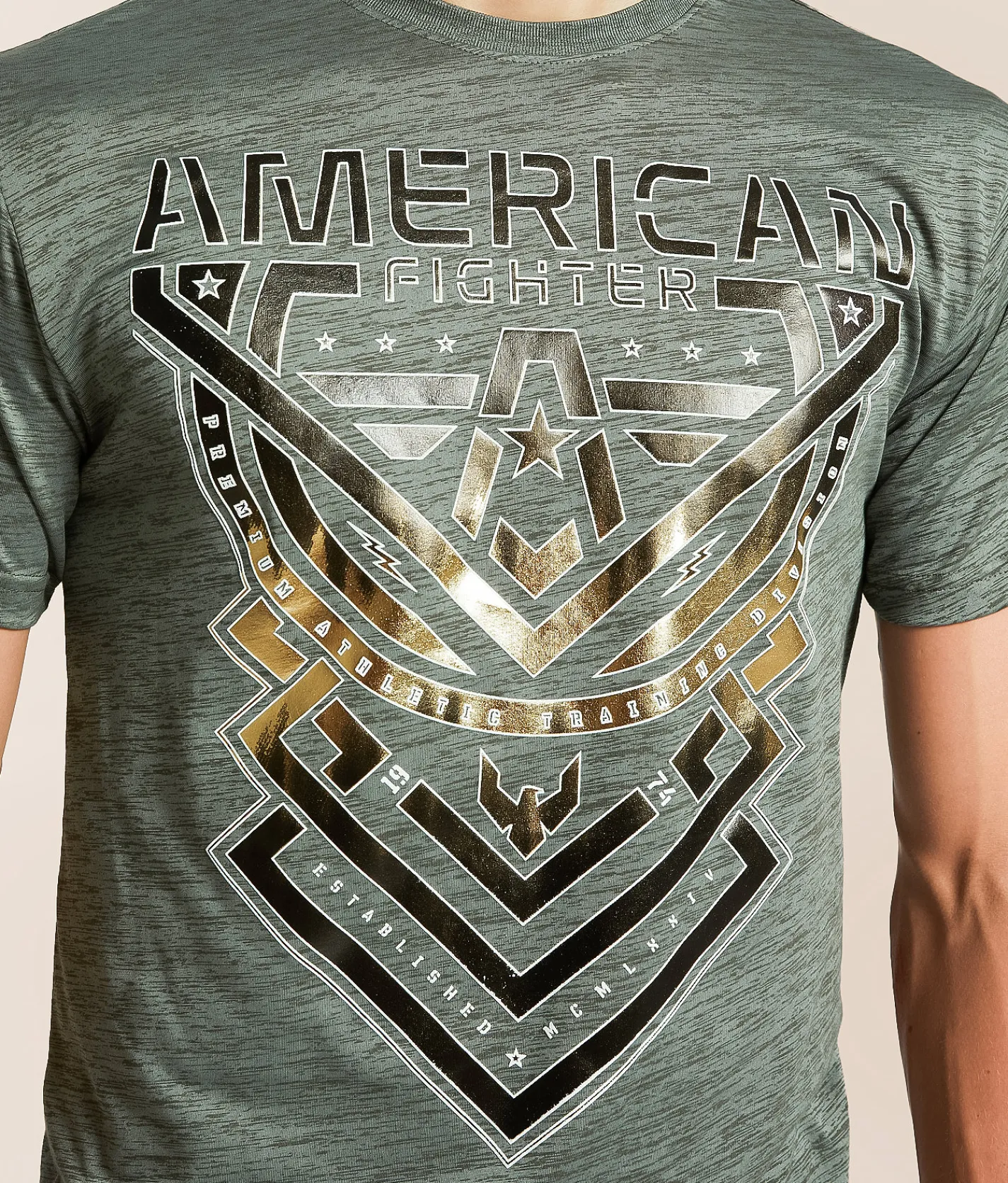 Tops|Graphic T-Shirts | American Fighter Bay View T-Shirt Sage Dark Sage