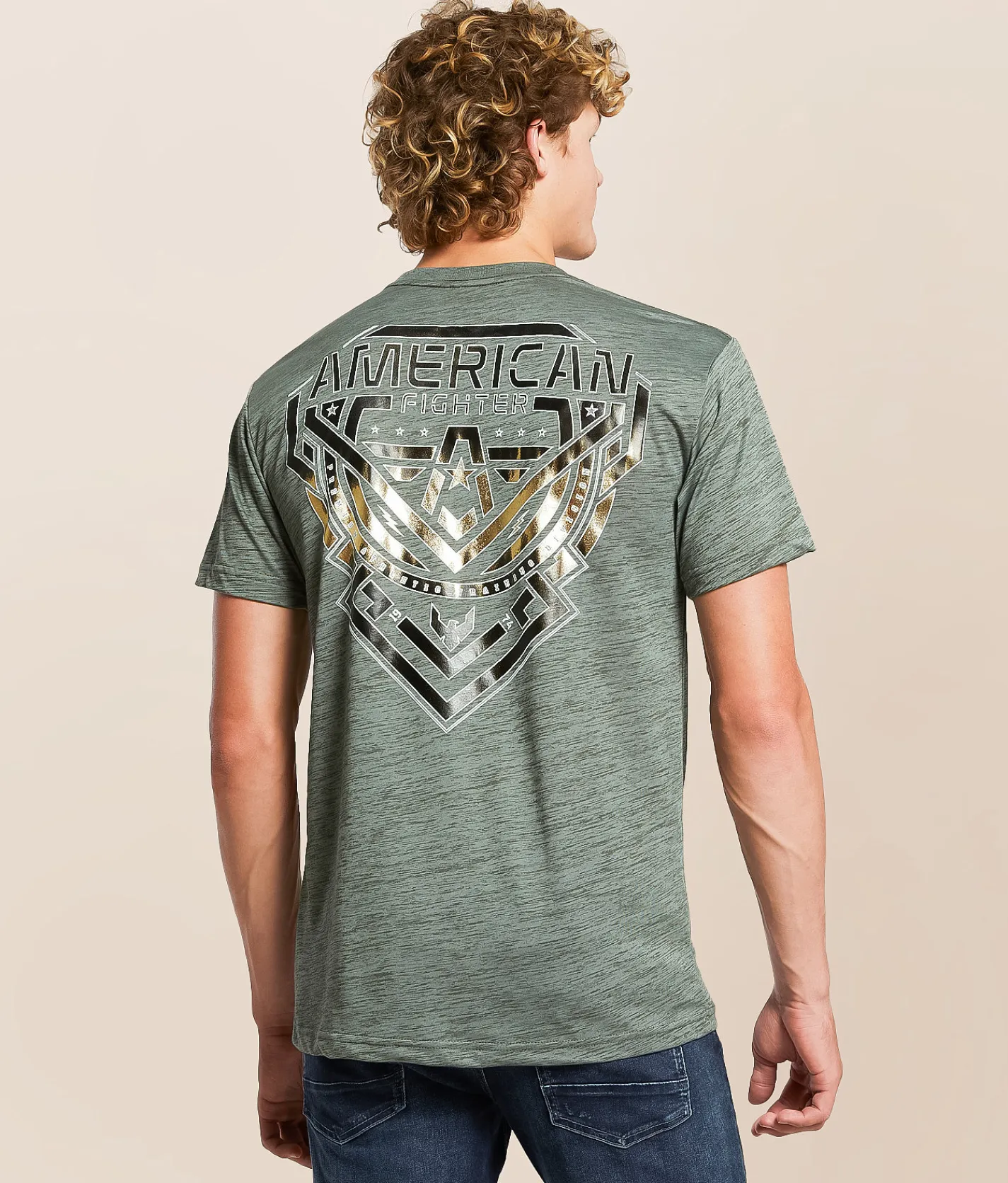Tops|Graphic T-Shirts | American Fighter Bay View T-Shirt Sage Dark Sage
