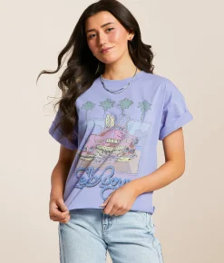 Goodie Two Sleeves Beach Boys Band T-Shirt Pale Iris