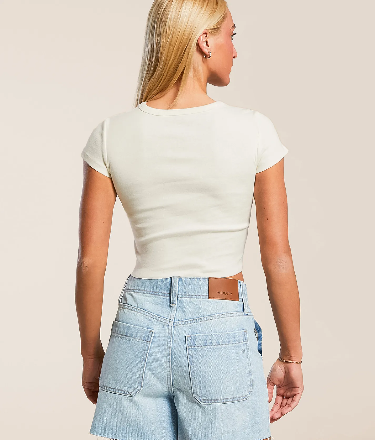 Billabong Beach Club Cropped Baby T-Shirt White Cap New