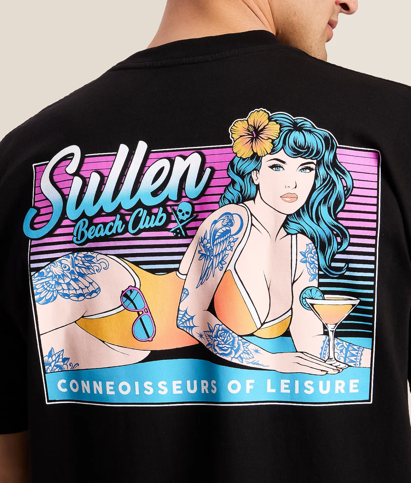 Tops|Graphic T-Shirts | Sullen Beach Club T-Shirt Jet Black