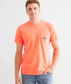 Graphic T-Shirts | Old Row Beach Cooler T-Shirt Neon Red Orange
