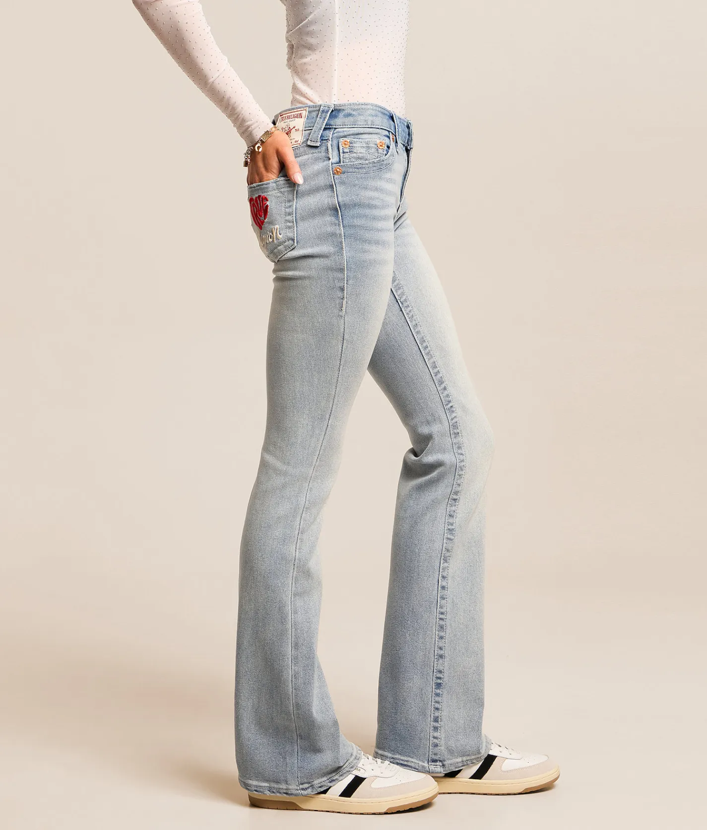 True Religion Becca Boot Stretch Jean Light Wash Sale