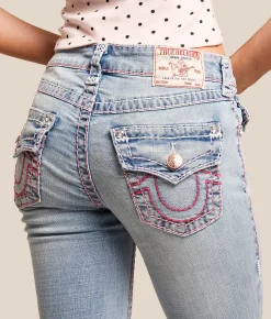 True Religion Becca Boot Stretch Jean Champagne Glow New