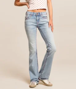 True Religion Becca Boot Stretch Jean Champagne Glow New