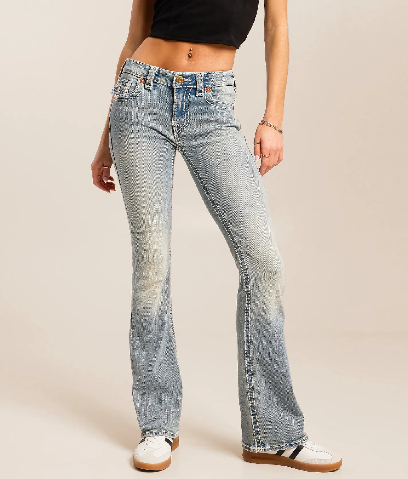 True Religion Becca Mid-Rise Boot Stretch Jean Faded Heat