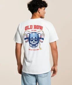 Old Row Beer Helmet T-Shirt White Outlet