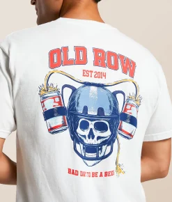 Old Row Beer Helmet T-Shirt White Outlet