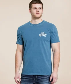 Graphic T-Shirts | Tail Chasers Club Beer Hunting T-Shirt Ice Blue Pigment Dye